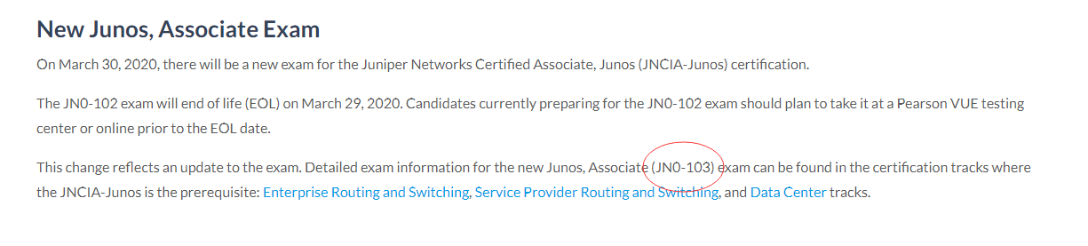 Juniper JN0-103
