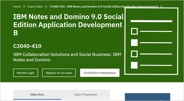 IBM Notes and Domino 9.0 Social Edition Application Development B C2040-410試験